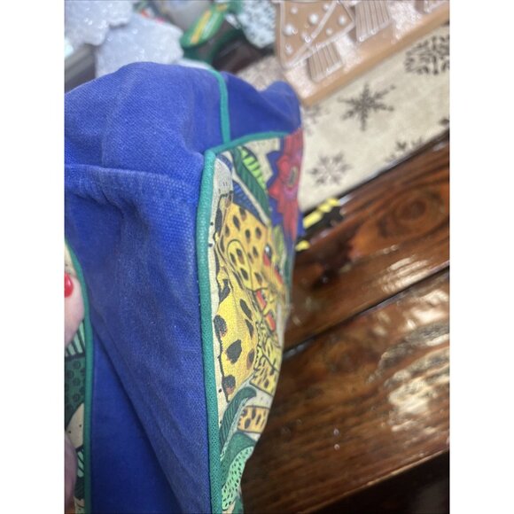 Vintage Laurel Burch Large Shoulder Tote Bag Leopard Cheetah Cat Y2K - Picture 7 of 12